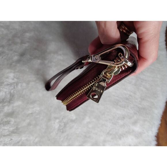 DKNY Leather Zip Around Wallet with Wrist Strap - Picture 5 of 7